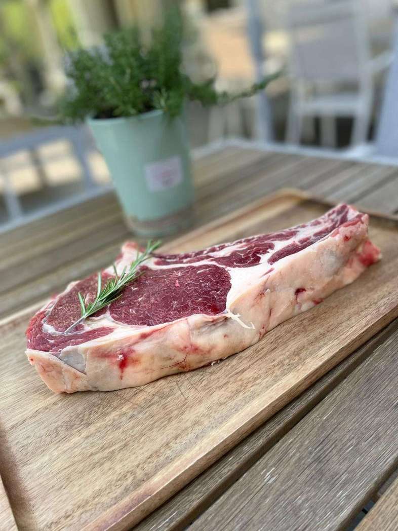 matured prime rib steak to share
